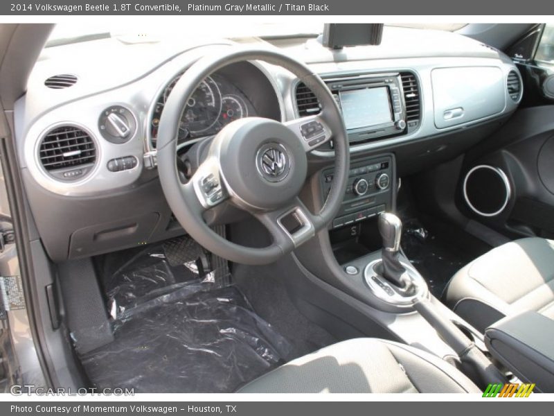 Platinum Gray Metallic / Titan Black 2014 Volkswagen Beetle 1.8T Convertible