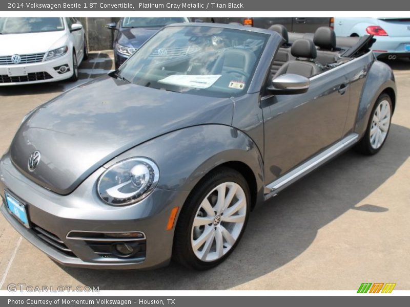 Platinum Gray Metallic / Titan Black 2014 Volkswagen Beetle 1.8T Convertible