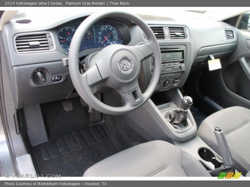 Platinum Gray Metallic / Titan Black 2014 Volkswagen Jetta S Sedan