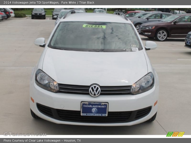 Pure White / Titan Black 2014 Volkswagen Jetta TDI SportWagen