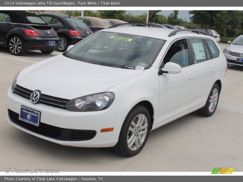 Pure White / Titan Black 2014 Volkswagen Jetta TDI SportWagen