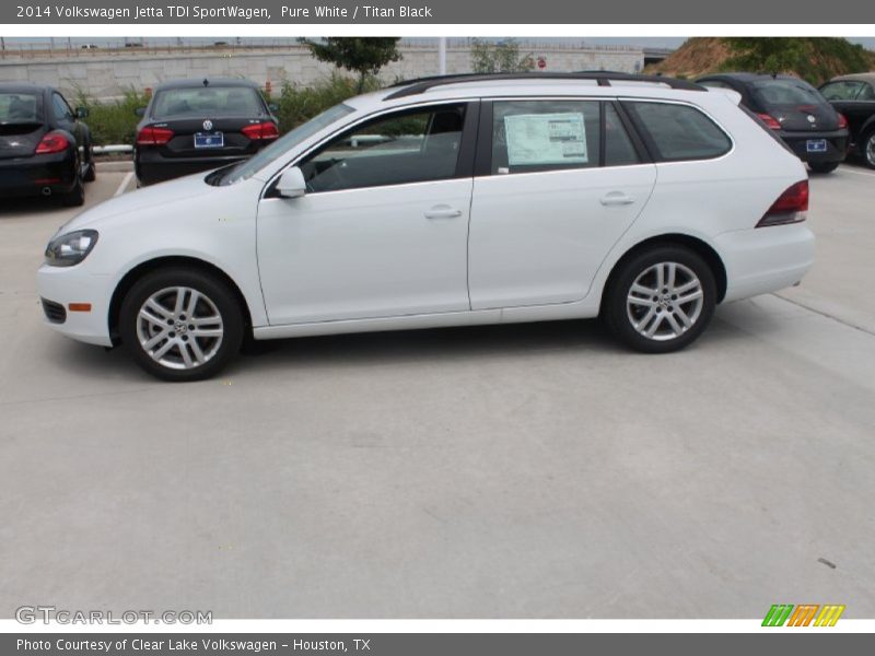 Pure White / Titan Black 2014 Volkswagen Jetta TDI SportWagen