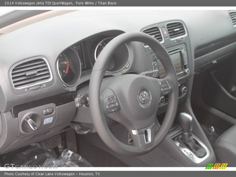 Pure White / Titan Black 2014 Volkswagen Jetta TDI SportWagen