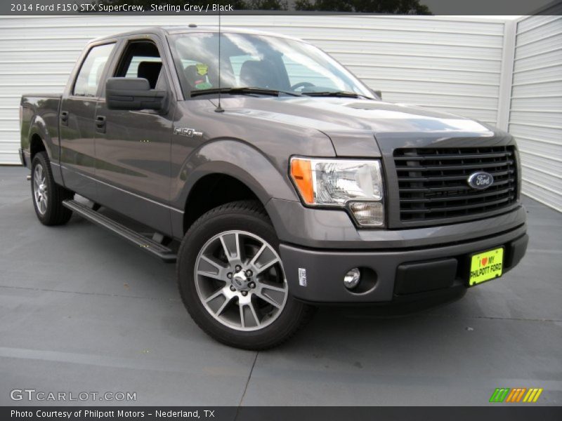 Sterling Grey / Black 2014 Ford F150 STX SuperCrew