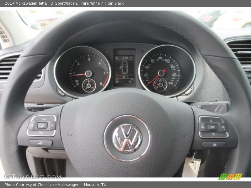Pure White / Titan Black 2014 Volkswagen Jetta TDI SportWagen