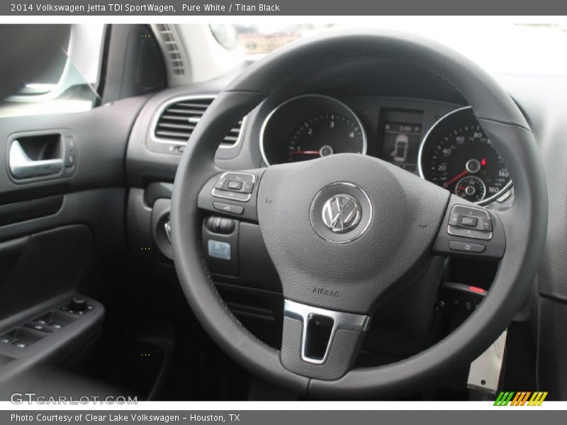 Pure White / Titan Black 2014 Volkswagen Jetta TDI SportWagen