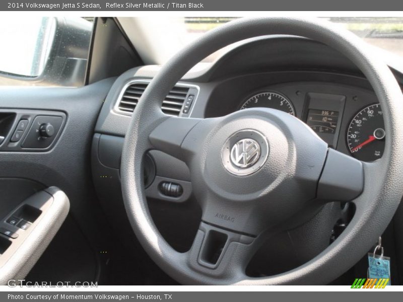 Reflex Silver Metallic / Titan Black 2014 Volkswagen Jetta S Sedan