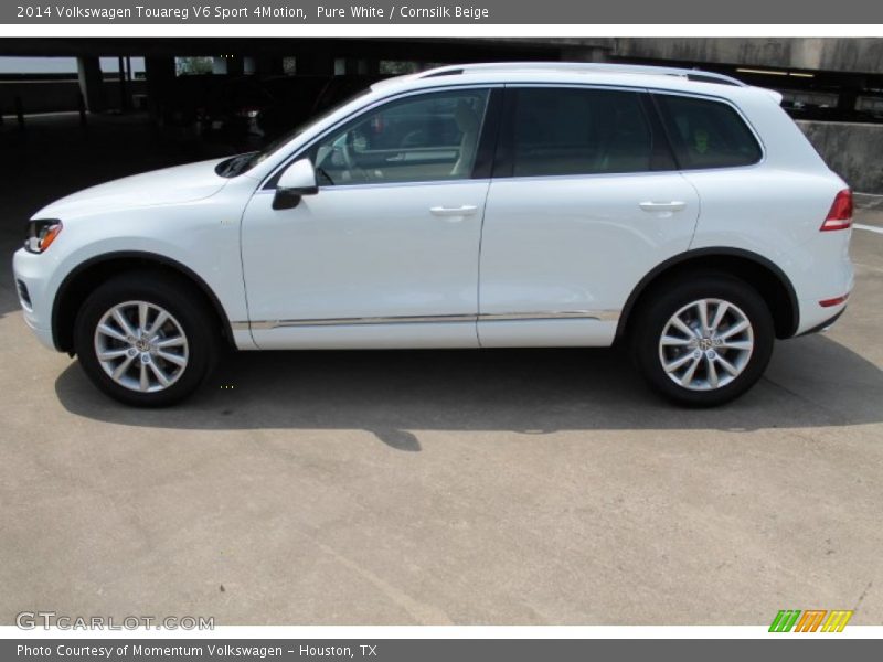 Pure White / Cornsilk Beige 2014 Volkswagen Touareg V6 Sport 4Motion