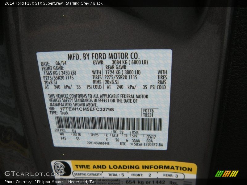 Sterling Grey / Black 2014 Ford F150 STX SuperCrew