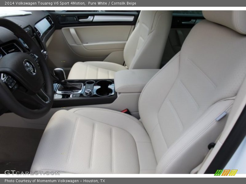 Pure White / Cornsilk Beige 2014 Volkswagen Touareg V6 Sport 4Motion
