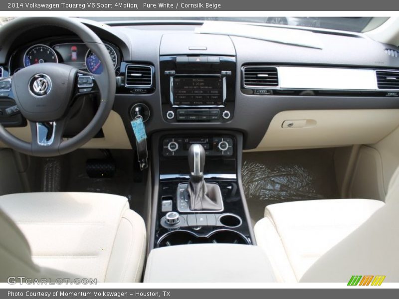 Pure White / Cornsilk Beige 2014 Volkswagen Touareg V6 Sport 4Motion