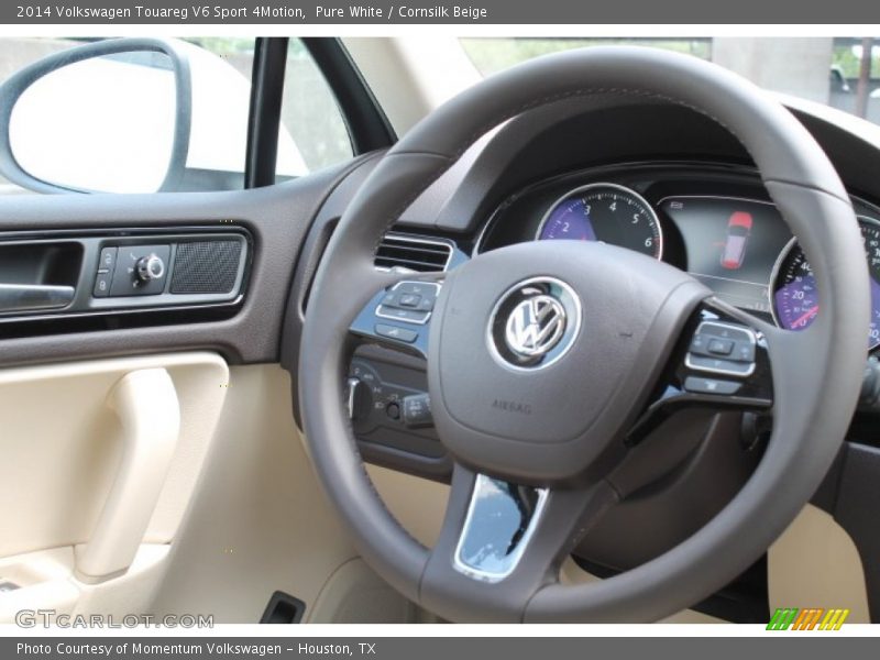 Pure White / Cornsilk Beige 2014 Volkswagen Touareg V6 Sport 4Motion