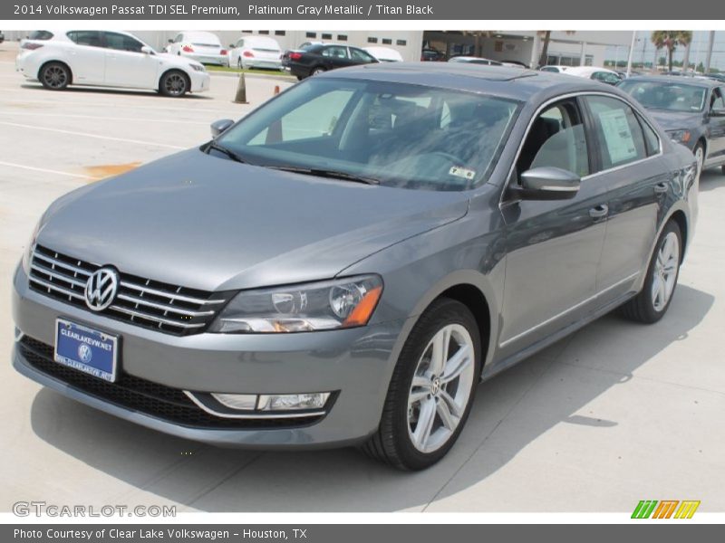 Platinum Gray Metallic / Titan Black 2014 Volkswagen Passat TDI SEL Premium