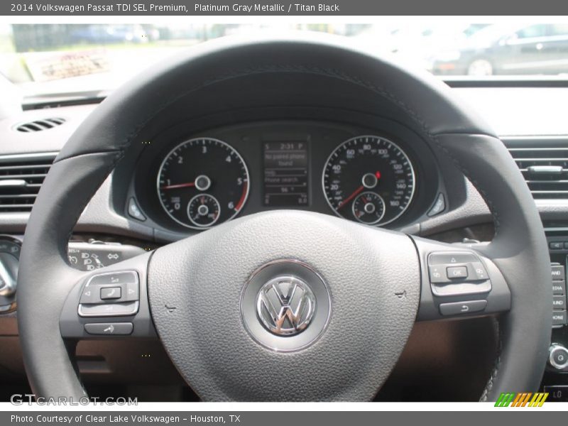 Platinum Gray Metallic / Titan Black 2014 Volkswagen Passat TDI SEL Premium