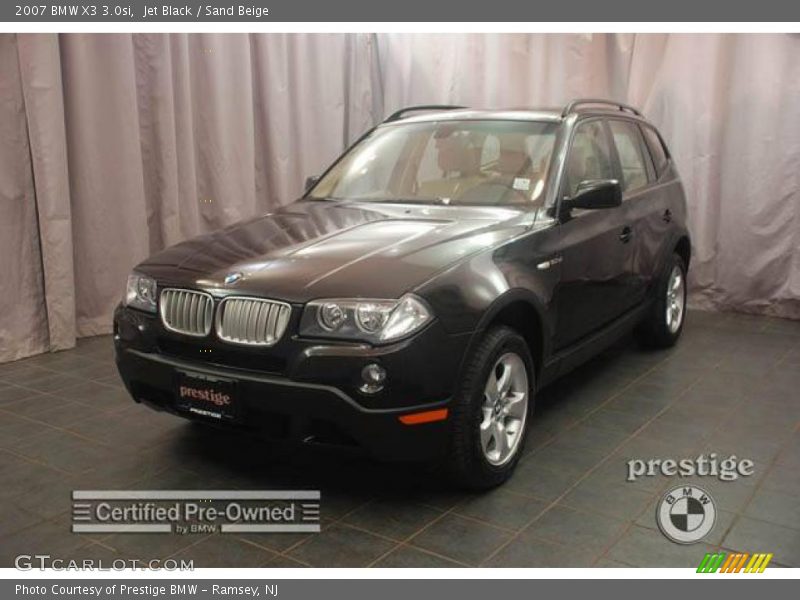 Jet Black / Sand Beige 2007 BMW X3 3.0si