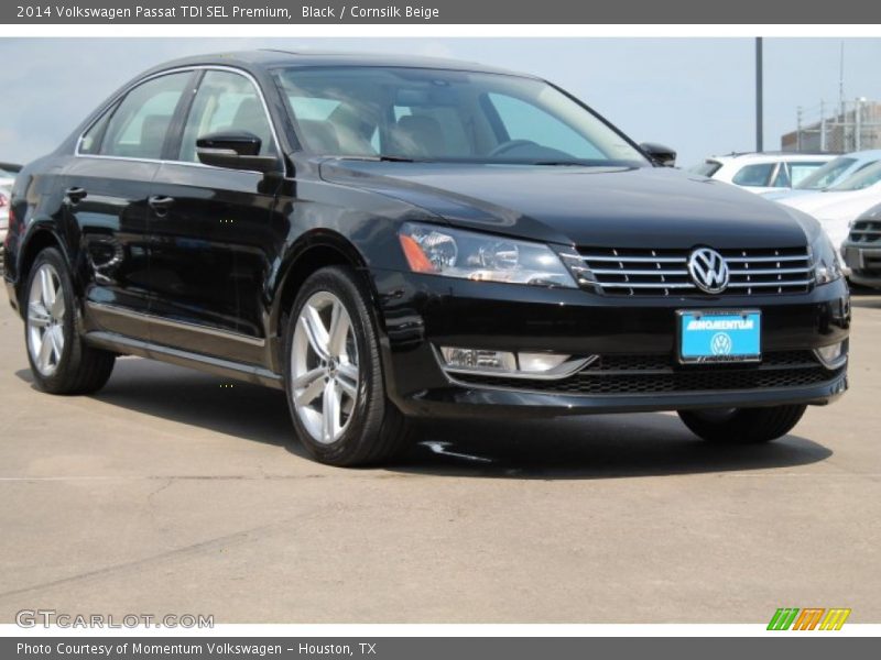 Black / Cornsilk Beige 2014 Volkswagen Passat TDI SEL Premium