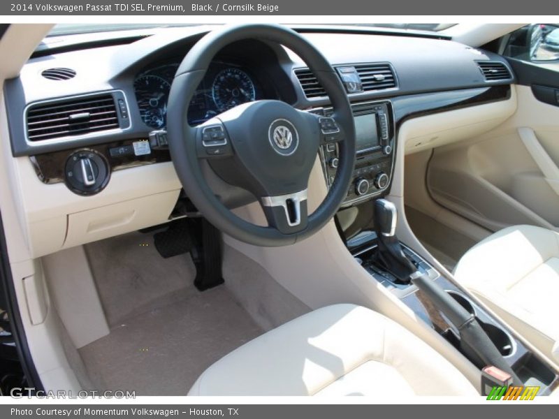 Black / Cornsilk Beige 2014 Volkswagen Passat TDI SEL Premium