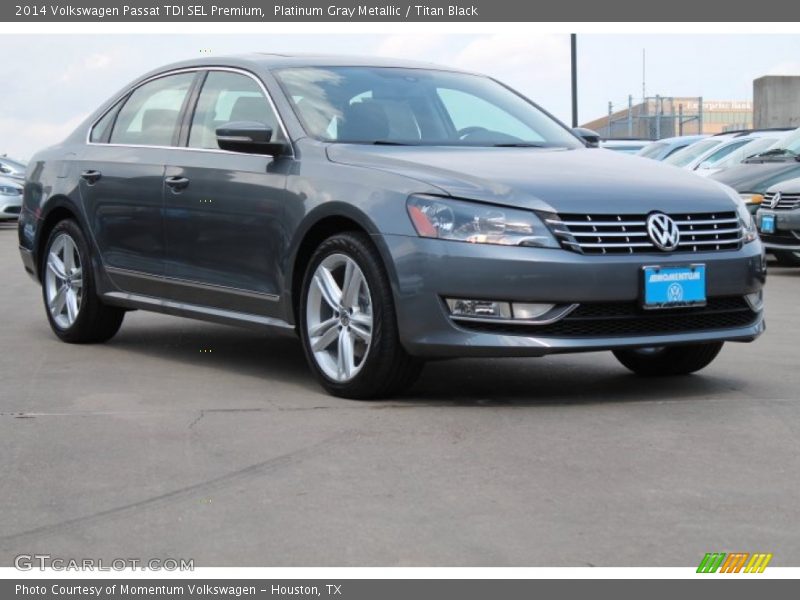 Platinum Gray Metallic / Titan Black 2014 Volkswagen Passat TDI SEL Premium