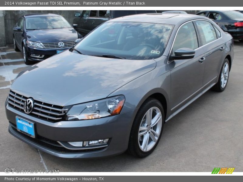 Platinum Gray Metallic / Titan Black 2014 Volkswagen Passat TDI SEL Premium