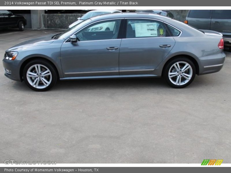 Platinum Gray Metallic / Titan Black 2014 Volkswagen Passat TDI SEL Premium