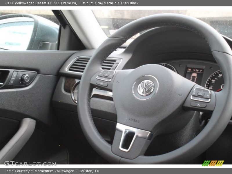 Platinum Gray Metallic / Titan Black 2014 Volkswagen Passat TDI SEL Premium