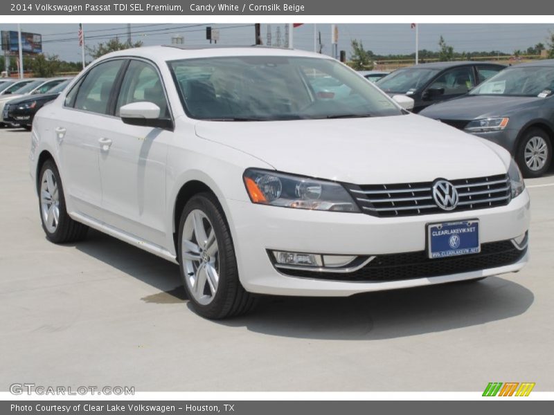 Candy White / Cornsilk Beige 2014 Volkswagen Passat TDI SEL Premium
