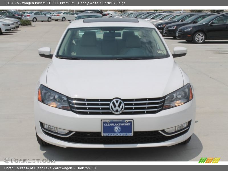 Candy White / Cornsilk Beige 2014 Volkswagen Passat TDI SEL Premium