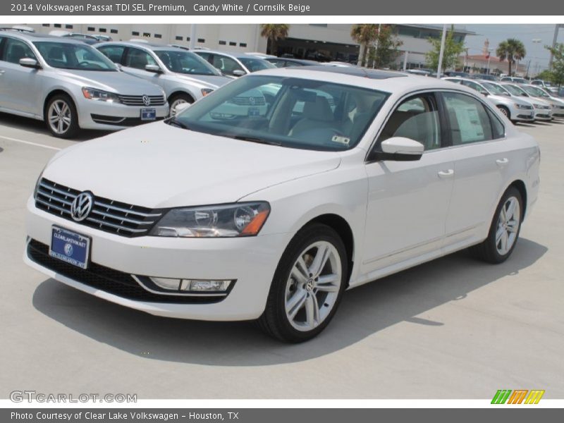 Candy White / Cornsilk Beige 2014 Volkswagen Passat TDI SEL Premium
