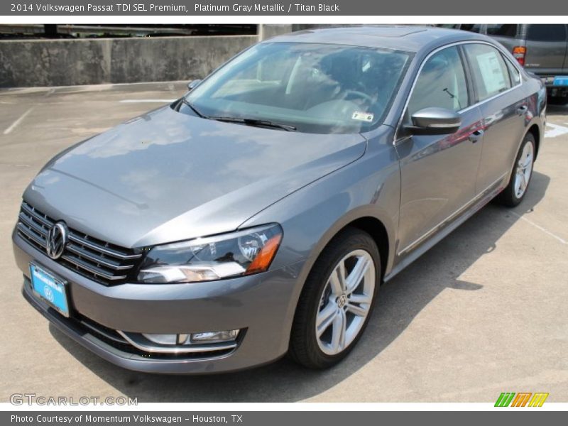 Platinum Gray Metallic / Titan Black 2014 Volkswagen Passat TDI SEL Premium
