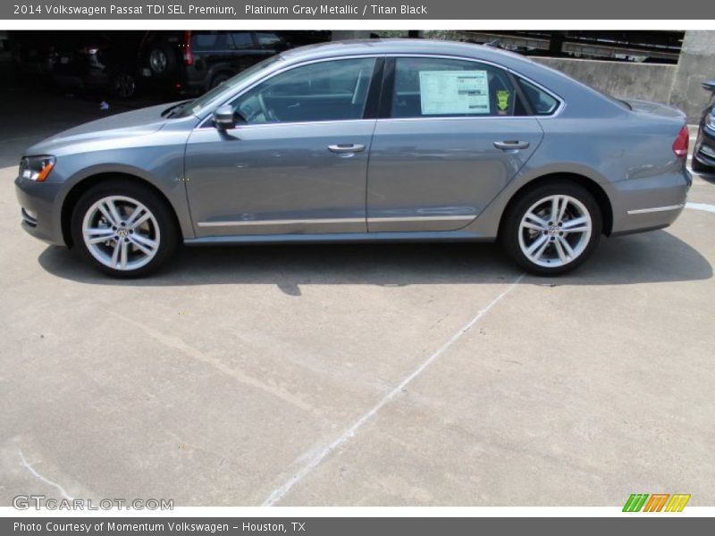 Platinum Gray Metallic / Titan Black 2014 Volkswagen Passat TDI SEL Premium
