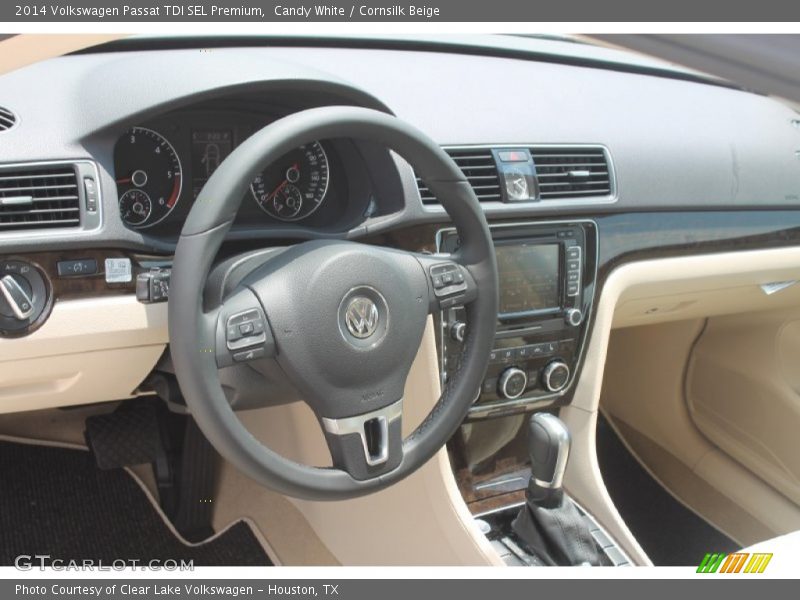 Candy White / Cornsilk Beige 2014 Volkswagen Passat TDI SEL Premium