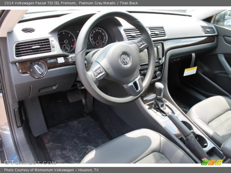 Platinum Gray Metallic / Titan Black 2014 Volkswagen Passat TDI SEL Premium