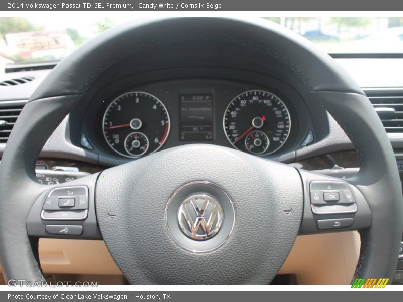 Candy White / Cornsilk Beige 2014 Volkswagen Passat TDI SEL Premium