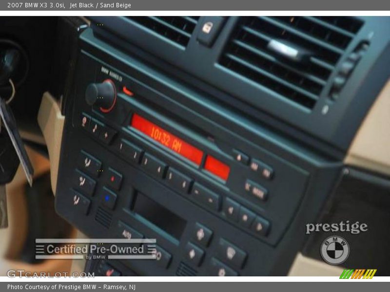 Jet Black / Sand Beige 2007 BMW X3 3.0si