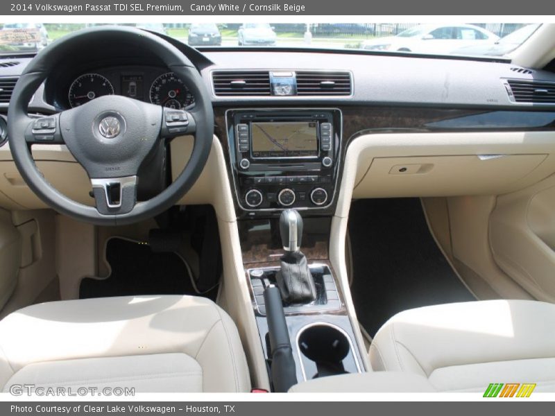 Candy White / Cornsilk Beige 2014 Volkswagen Passat TDI SEL Premium