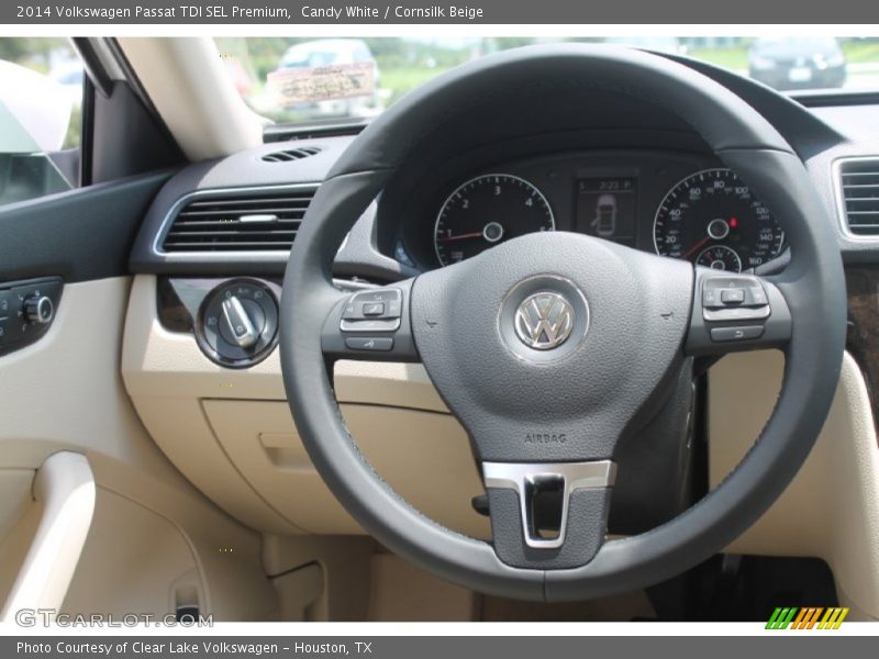 Candy White / Cornsilk Beige 2014 Volkswagen Passat TDI SEL Premium