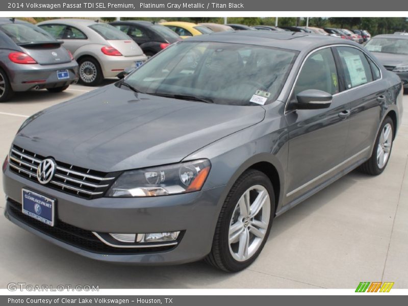 Platinum Gray Metallic / Titan Black 2014 Volkswagen Passat TDI SEL Premium