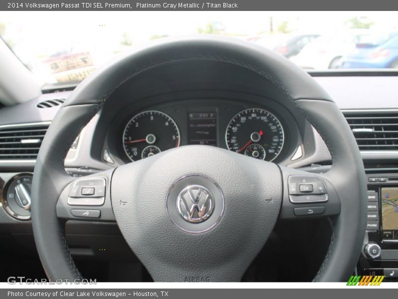 Platinum Gray Metallic / Titan Black 2014 Volkswagen Passat TDI SEL Premium