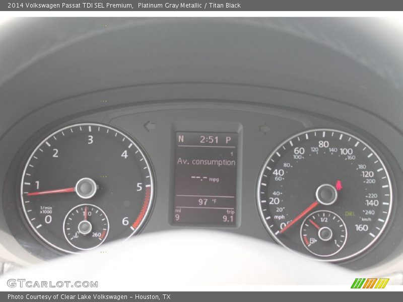 Platinum Gray Metallic / Titan Black 2014 Volkswagen Passat TDI SEL Premium