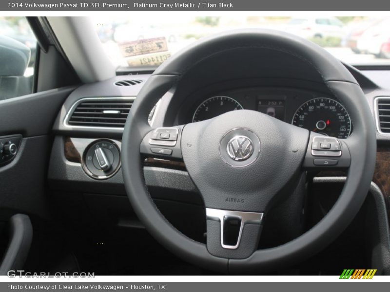Platinum Gray Metallic / Titan Black 2014 Volkswagen Passat TDI SEL Premium