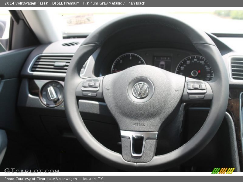 Platinum Gray Metallic / Titan Black 2014 Volkswagen Passat TDI SEL Premium