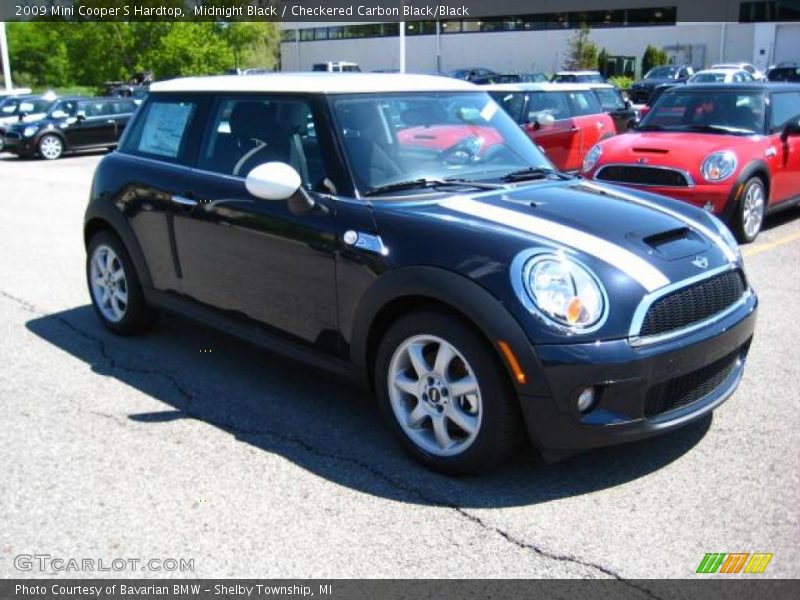 Midnight Black / Checkered Carbon Black/Black 2009 Mini Cooper S Hardtop