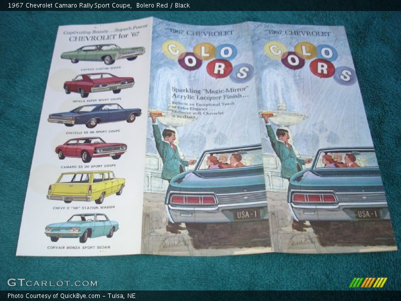 Bolero Red / Black 1967 Chevrolet Camaro Rally Sport Coupe