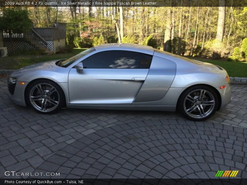 Ice Silver Metallic / Fine Nappa Tuscan Brown Leather 2009 Audi R8 4.2 FSI quattro