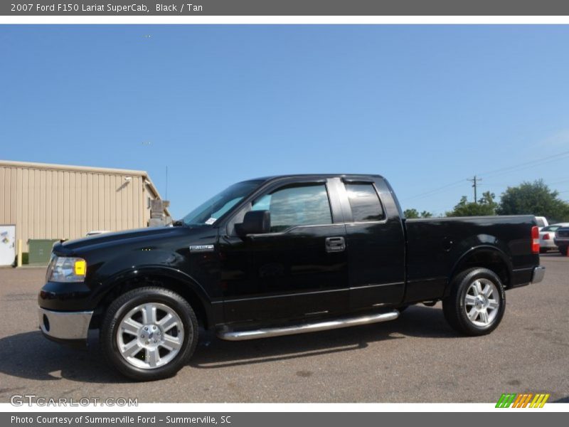 Black / Tan 2007 Ford F150 Lariat SuperCab