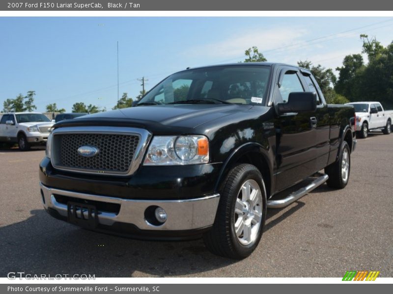 Black / Tan 2007 Ford F150 Lariat SuperCab