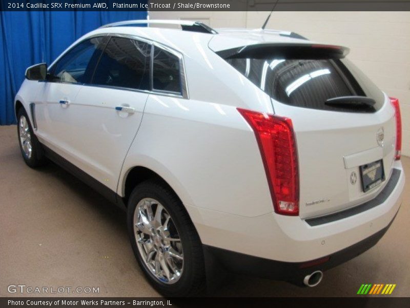 Platinum Ice Tricoat / Shale/Brownstone 2014 Cadillac SRX Premium AWD