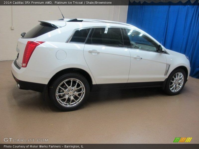 Platinum Ice Tricoat / Shale/Brownstone 2014 Cadillac SRX Premium AWD