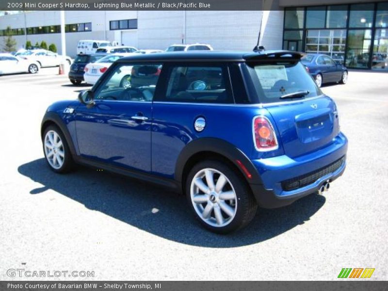 Lightning Blue Metallic / Black/Pacific Blue 2009 Mini Cooper S Hardtop