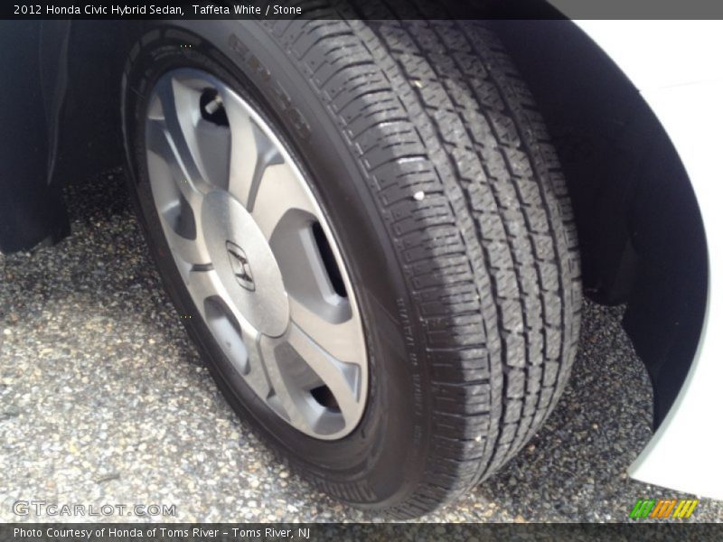 Taffeta White / Stone 2012 Honda Civic Hybrid Sedan